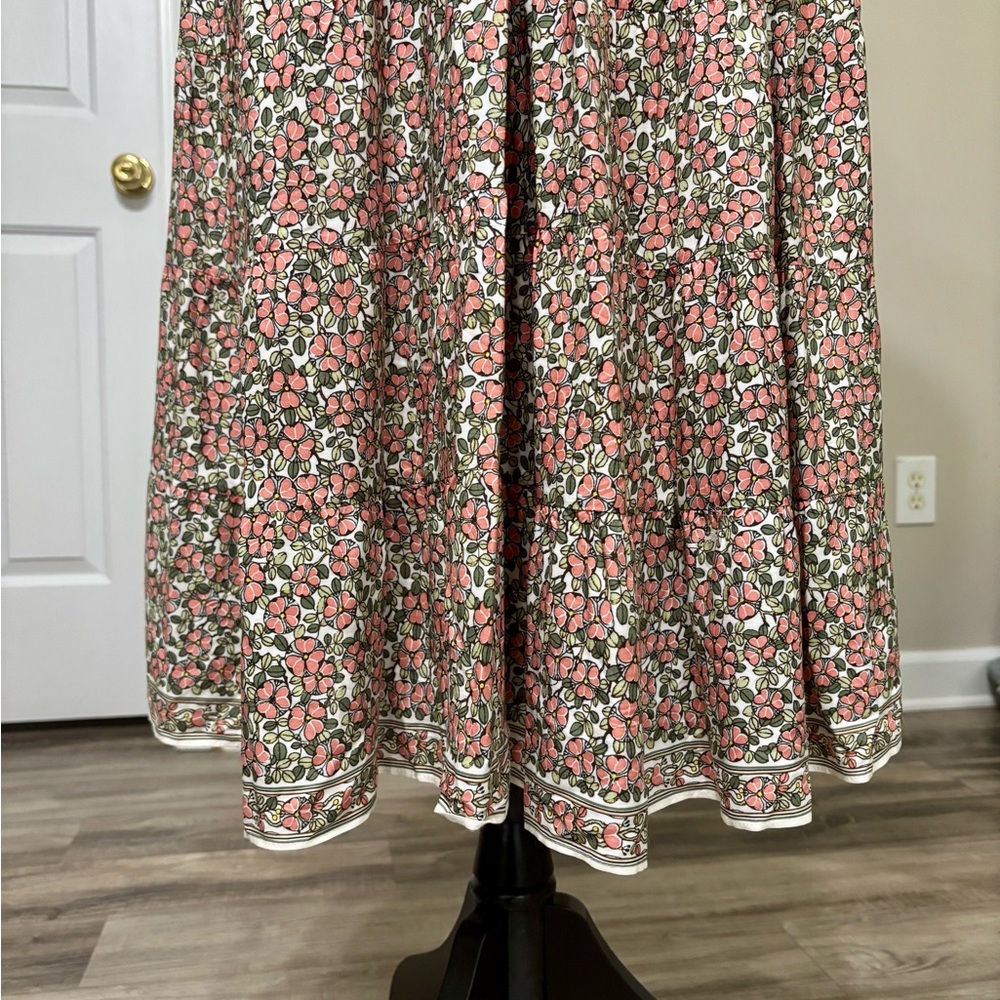 Max Studio Pink and Green Floral Midi Dress - Picture 5 of 8